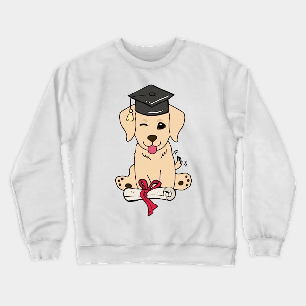 Funny dog is graduating Crewneck Sweatshirt by Pet Station